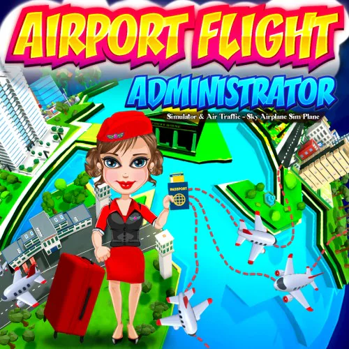 Copertina di Airport Flight Administrator Simulator & Air Traffic-Sky Airplane Sim Plane Games