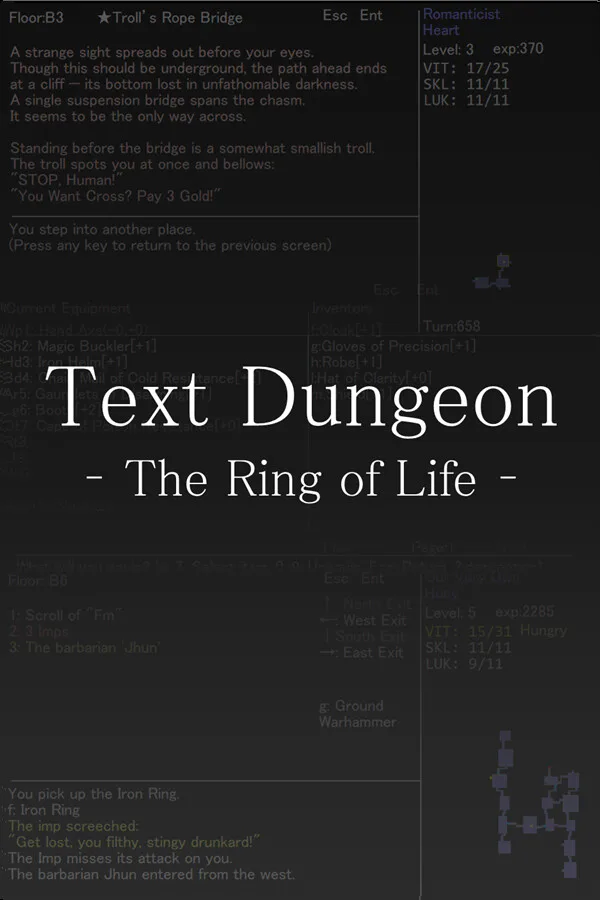 Copertina di Text Dungeon: The Ring of Life