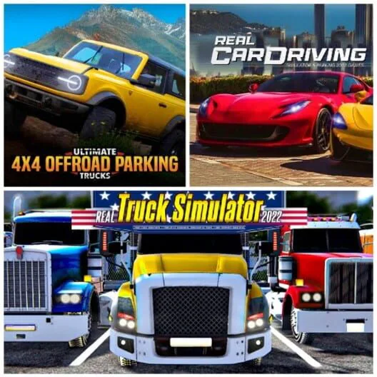 Copertina di Real Truck Simulator USA & Ultimate 4x4 Offroad & Real Car Driving Simulator Bundle