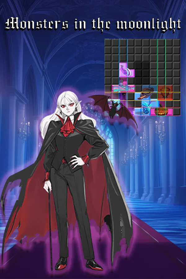Copertina di 月光下的怪物:方块乱斗 Monsters in the Moonlight: Tetris