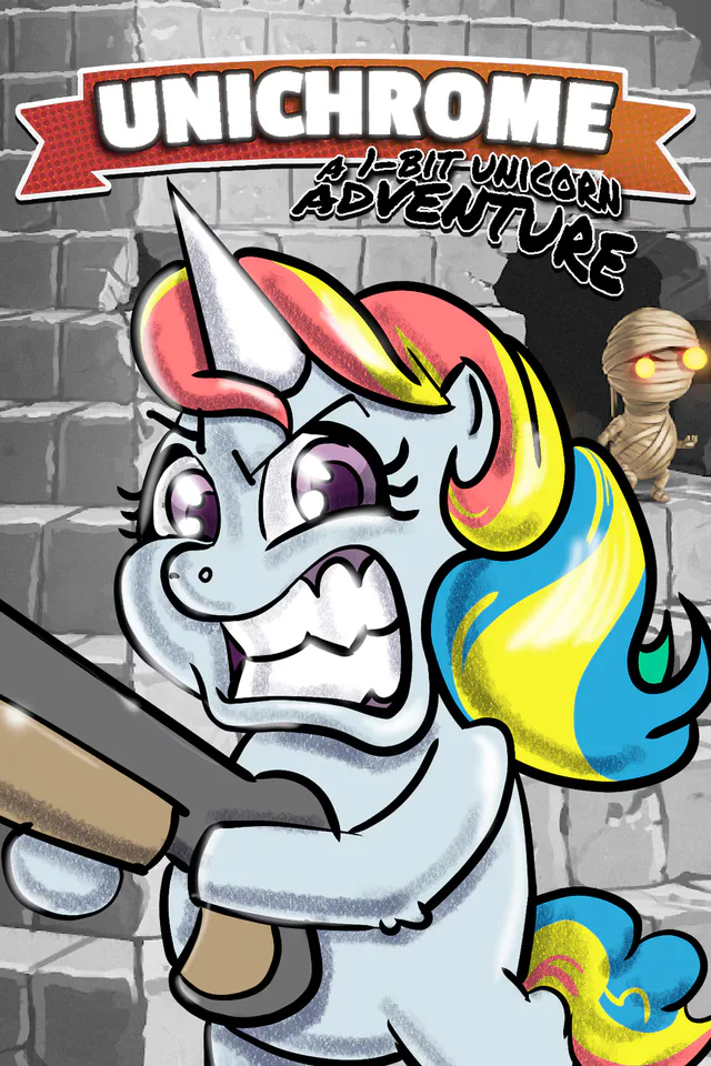 Copertina di Unichrome: A 1-Bit Unicorn Adventure