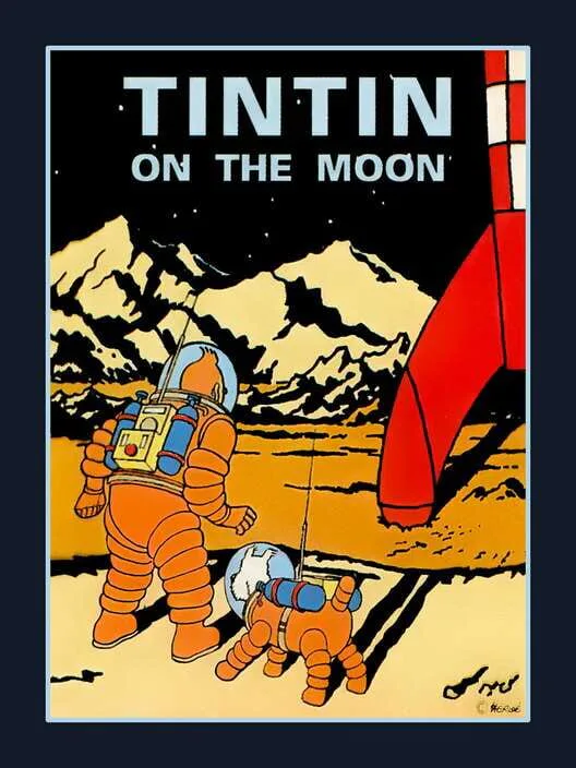 Copertina di Tintin on the Moon