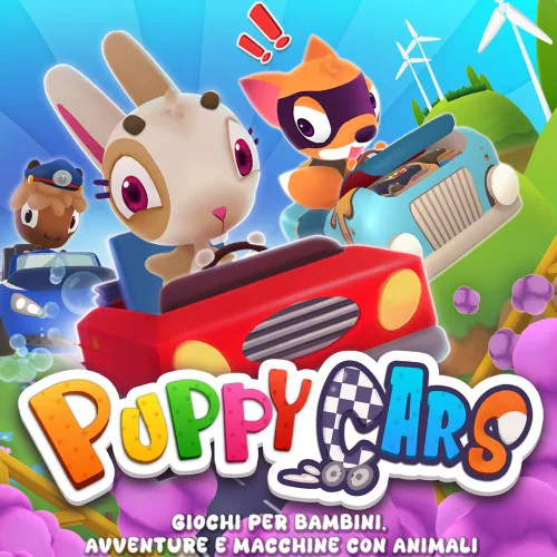Copertina di Puppy Cars: Giochi per bambini, Avventure e macchine con animali