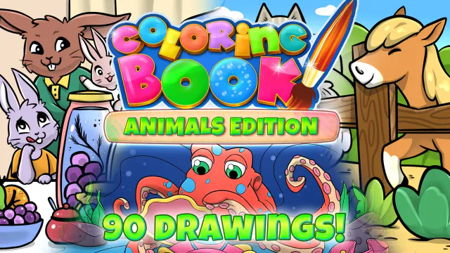 Copertina di Coloring Book: Animals Edition - 90 drawings