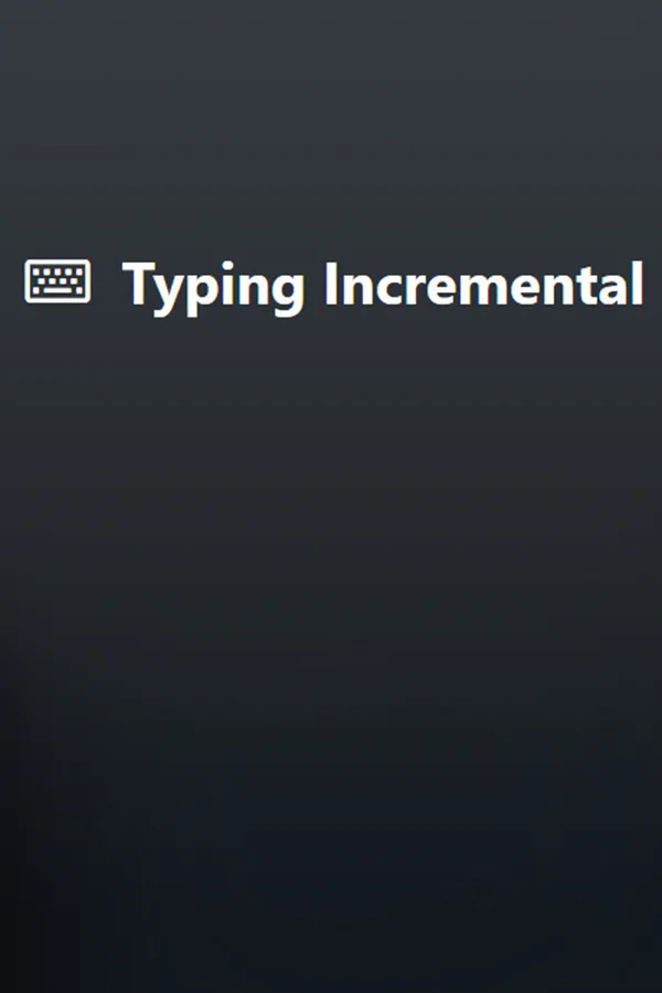 Copertina di Typing Incremental