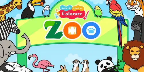 Copertina di Serie di libri da colorare Zoo
