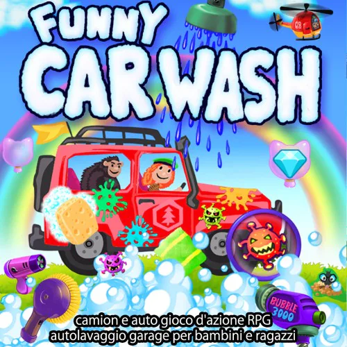 Copertina di Funny Car Wash - camion e auto gioco d'azione RPG autolavaggio garage per bambini e ragazzi