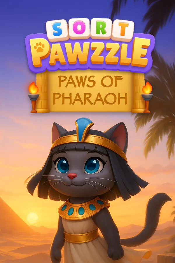 Copertina di Sort Pawzzle: Paws of Pharaoh