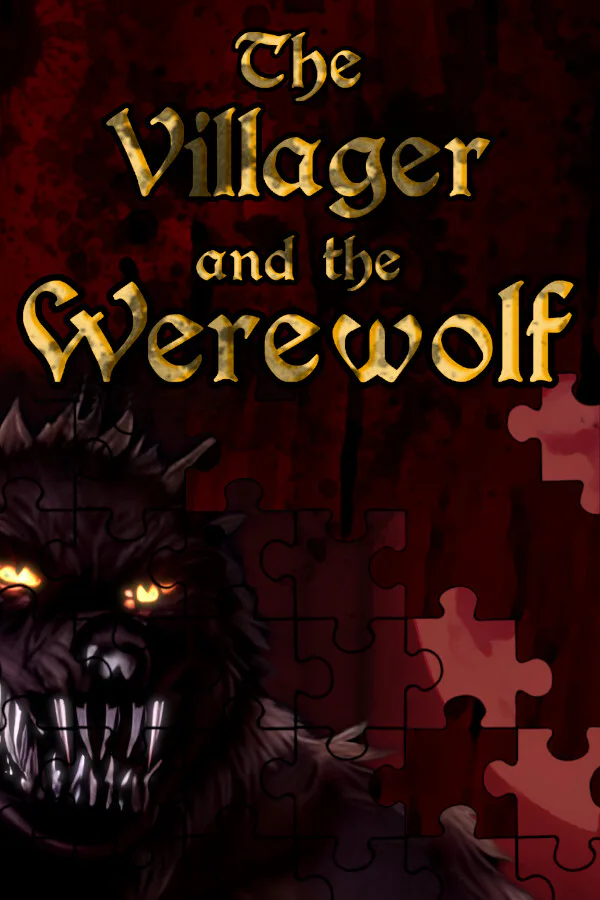 Copertina di The Villager and the Werewolf - A jigsaw puzzle tale