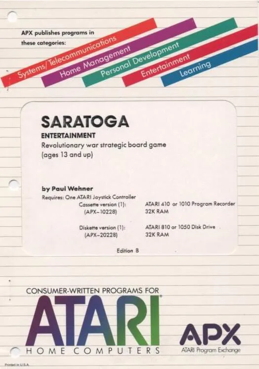 Copertina di Saratoga