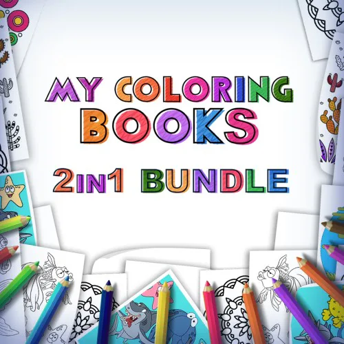 Copertina di My Coloring Books - 2 in 1 Bundle