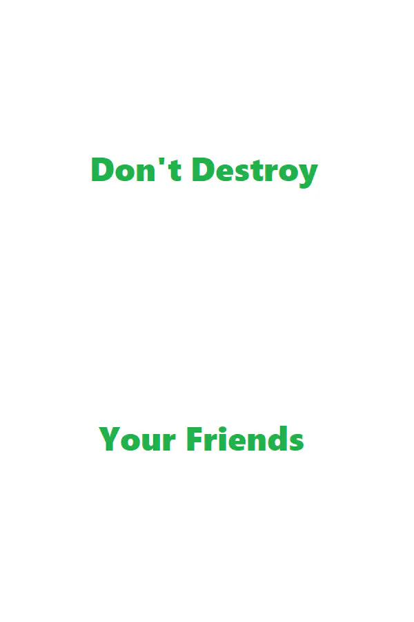 Copertina di Don't Destroy Your Friends
