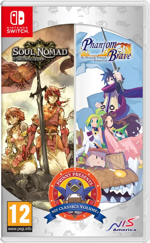 Copertina di Prinny Presents NIS Classics Volume 1: Phantom Brave: The Hermuda Triangle Remastered / Soul Nomad & the World Eaters