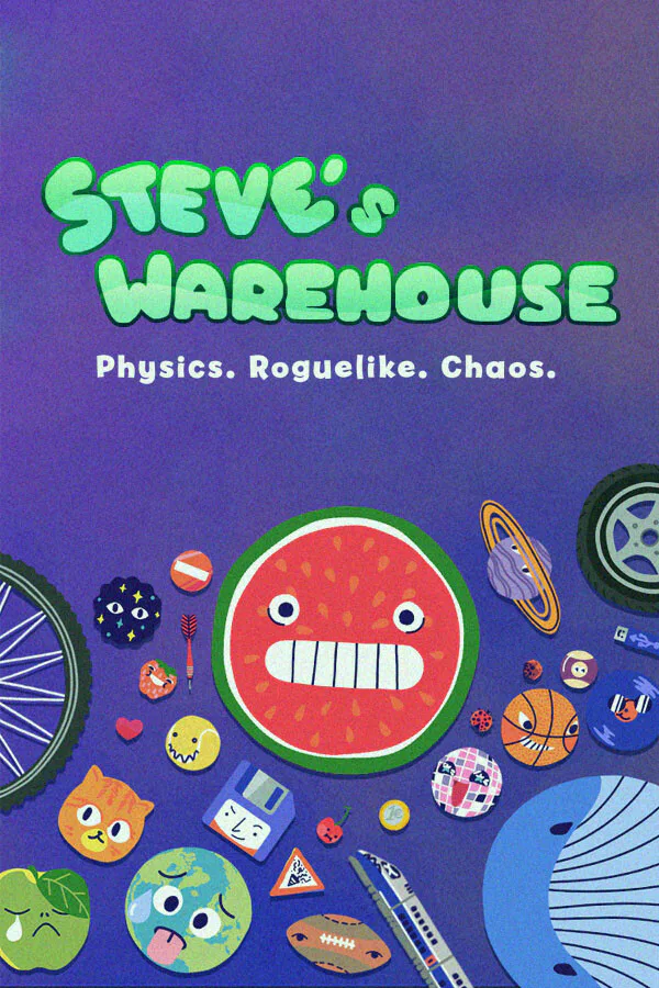 Copertina di Steve's Warehouse: Physics. Roguelike. Chaos.