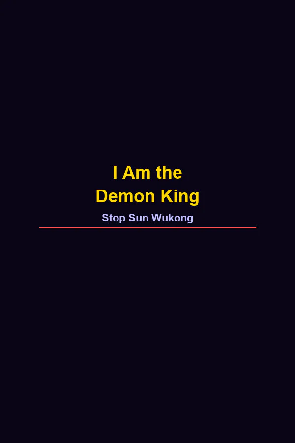 Copertina di I Am the Demon King: Stop Sun Wukong