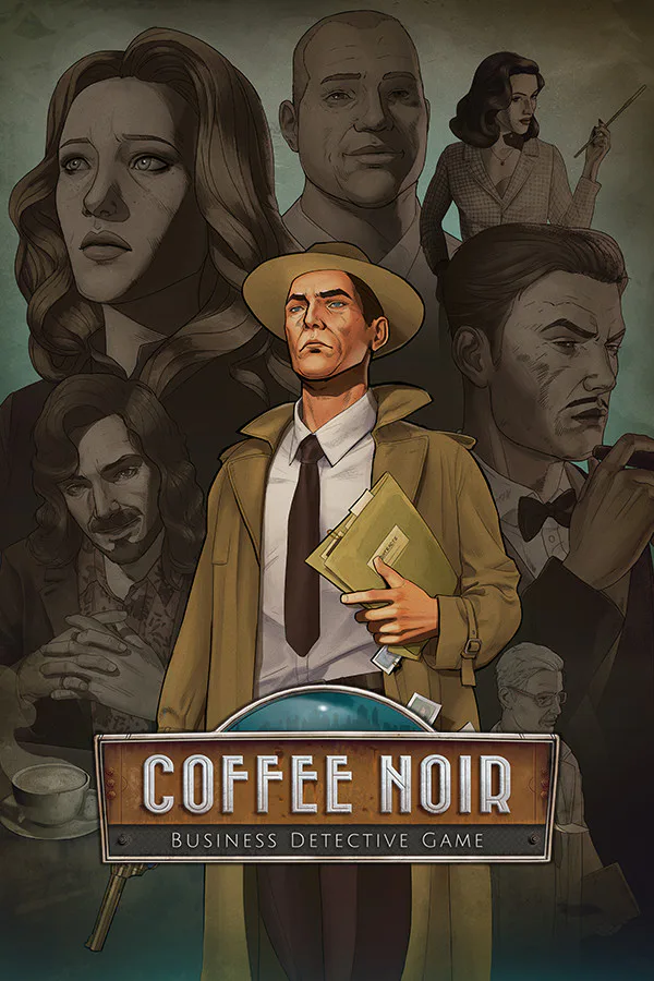 Copertina di Coffee Noir - Business Detective Game