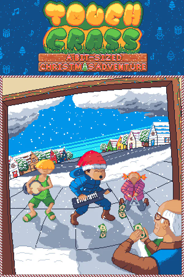 Copertina di Touch Grass: A Bit-Sized Christmas Adventure