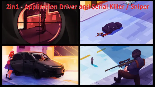 Copertina di 2in1: Application Driver and Serial Killer / Sniper