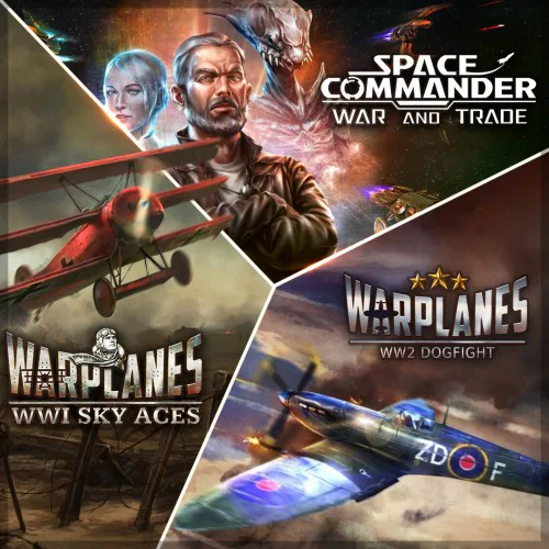 Copertina di Warplanes: WW1 + WW2 + Space Commander Bundle