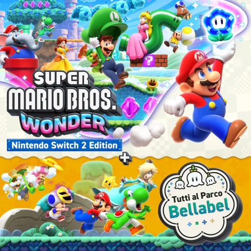 Copertina di Super Mario Bros. Wonder – Nintendo Switch 2 Edition + Tutti al Parco Bellabel