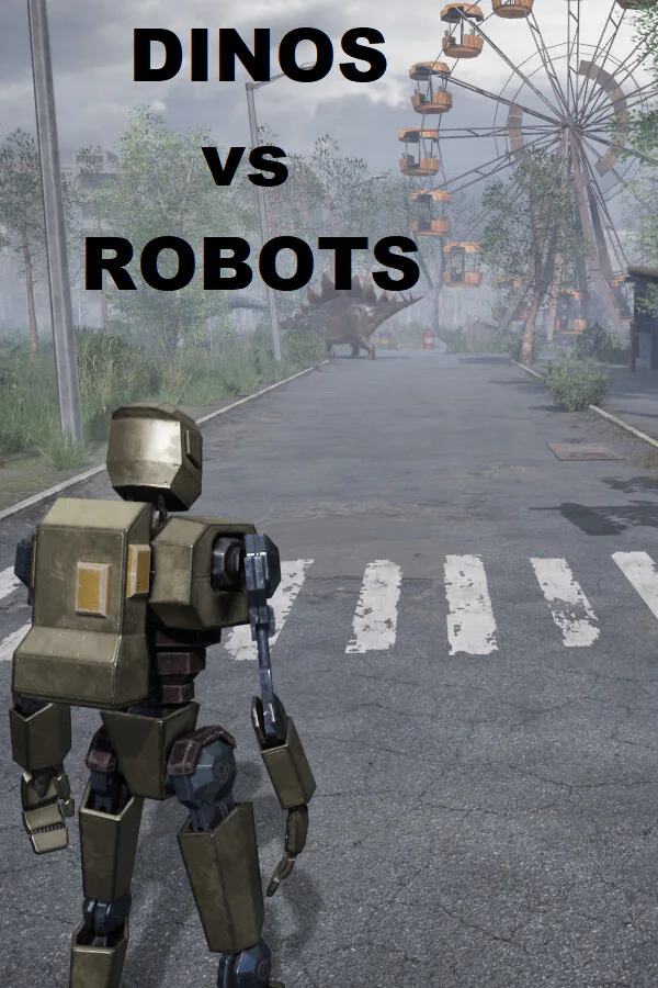 Copertina di DINOS vs ROBOTS
