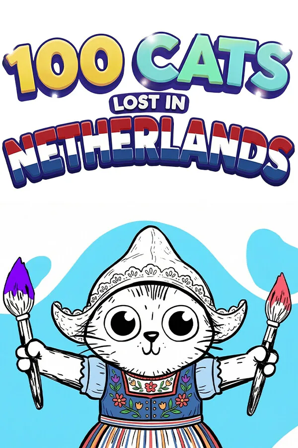 Copertina di 100 Cats Lost in Netherlands Find & Color