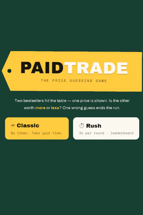 Copertina di Paid Trade