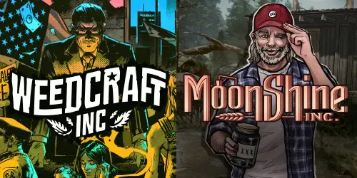 Copertina di Risky Business Bundle: Weedcraft Inc + Moonshine Inc