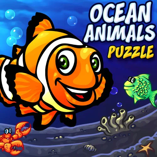 Copertina di Ocean Animals Puzzle - puzzle di apprendimento degli animali dell'oceano in età prescolare puzzle per bambini e neonati