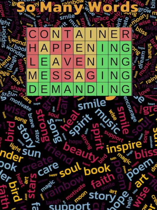 Copertina di So Many Words