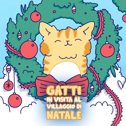 Copertina di Gatti in visita al villaggio di Natale