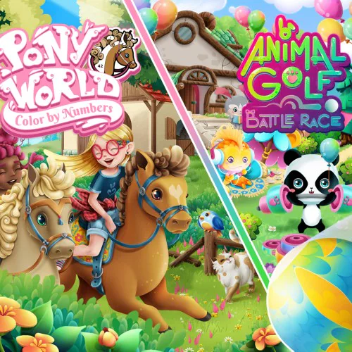 Copertina di Pony World - Color by Numbers & Animal Golf - Battle Race Bundle