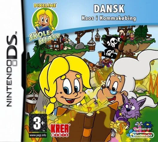 Copertina di Pixeline Skolehjælp: Dansk – Kaos i Kommakøbing