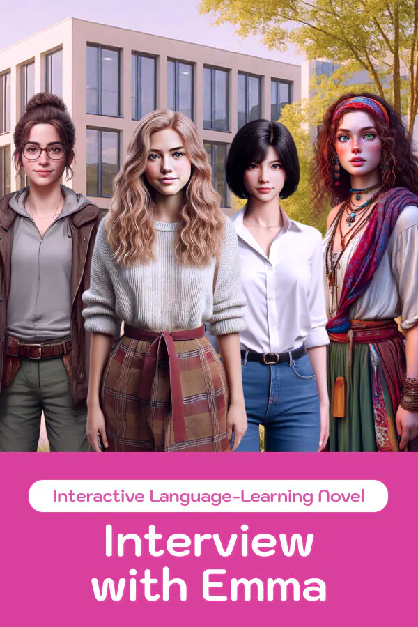 Copertina di Interactive Language-Learning Novel: Interview with Emma