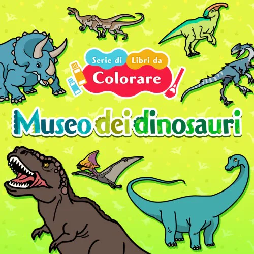 Copertina di Serie di libri da colorare Musée des dinosaures