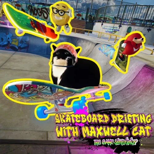 Copertina di Skateboard Drifting with Maxwell Cat: The Game Simulator