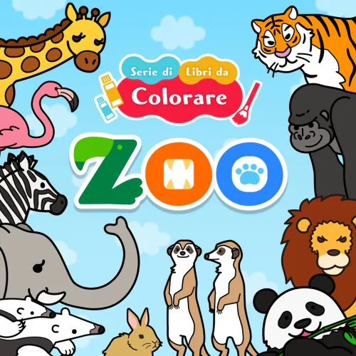 Copertina di Serie di libri da colorare Zoo