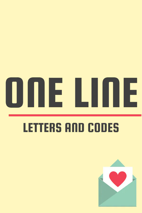 Copertina di One Line: Letters and Codes