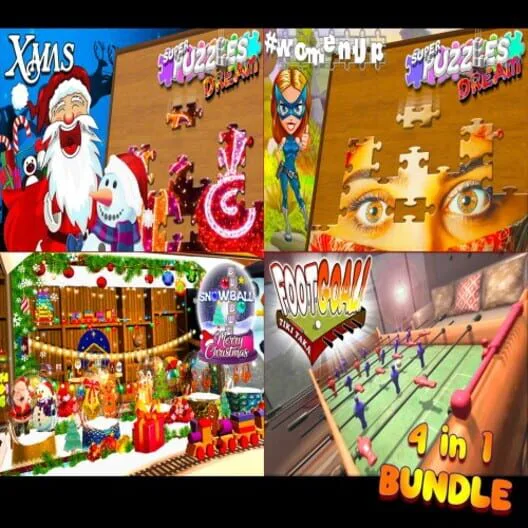 Copertina di 4 in 1 Bundle creative puzzles & table football