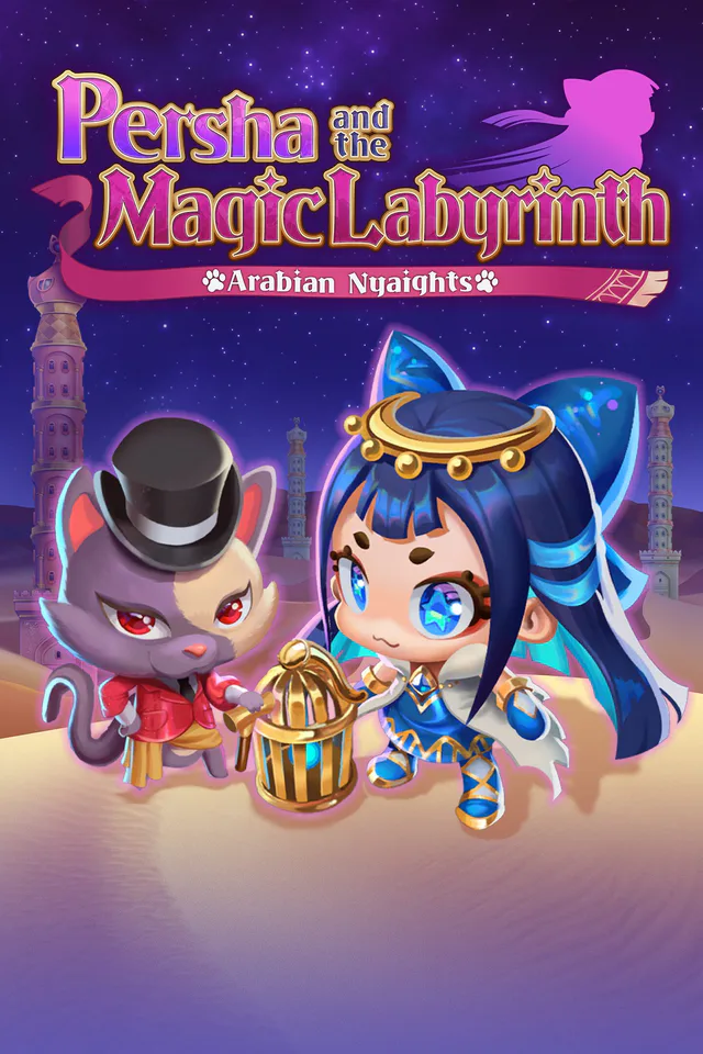 Copertina di Persha and the Magic Labyrinth -Arabian Nyaights-