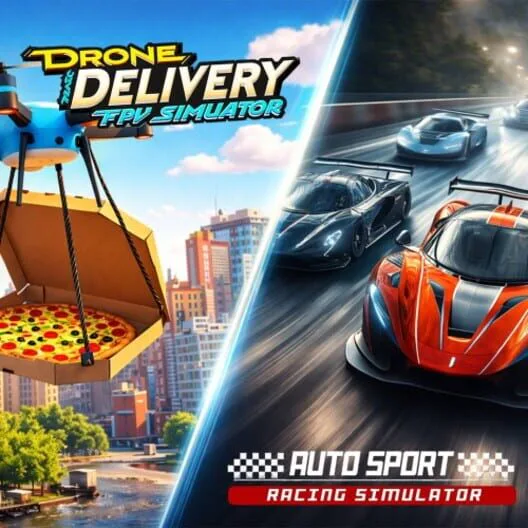 Copertina di Auto Sport Racing & DRONE DELIVERY - FPV SIMULATOR