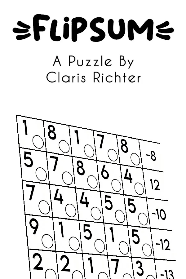 Copertina di FlipSum - A Puzzle By Claris Richter