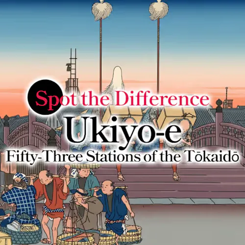 Copertina di Spot the Difference Ukiyo-e: Fifty-Three Stations of the Tōkaidō