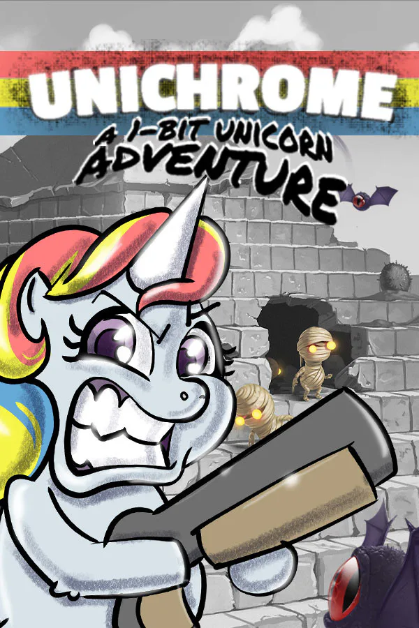 Copertina di Unichrome: A 1-Bit Unicorn Adventure