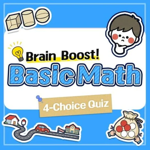 Copertina di Brain Boost! Basic Math 4-Choice Quiz