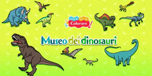 Copertina di Serie di libri da colorare Musée des dinosaures