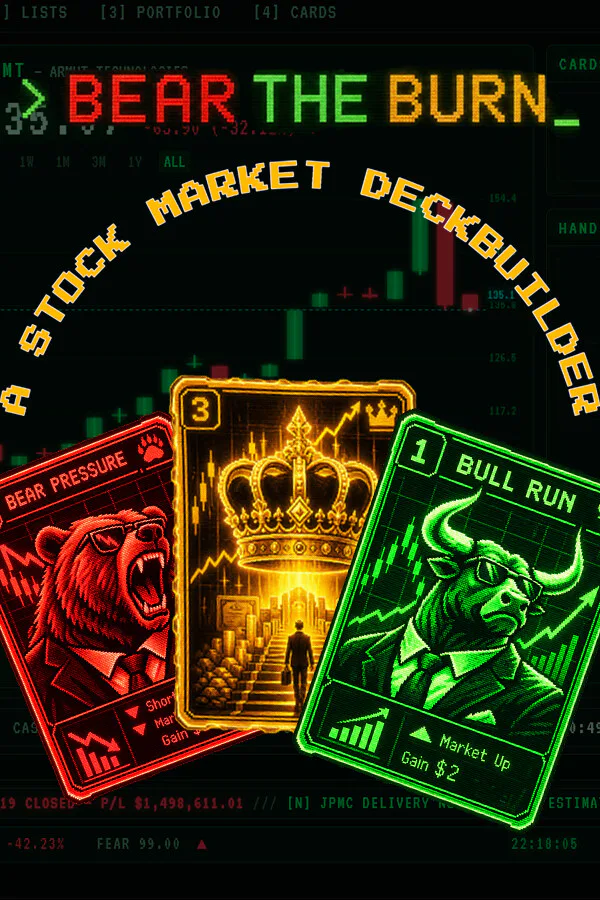 Copertina di BEAR THE BURN: A Stock Market Deckbuilder