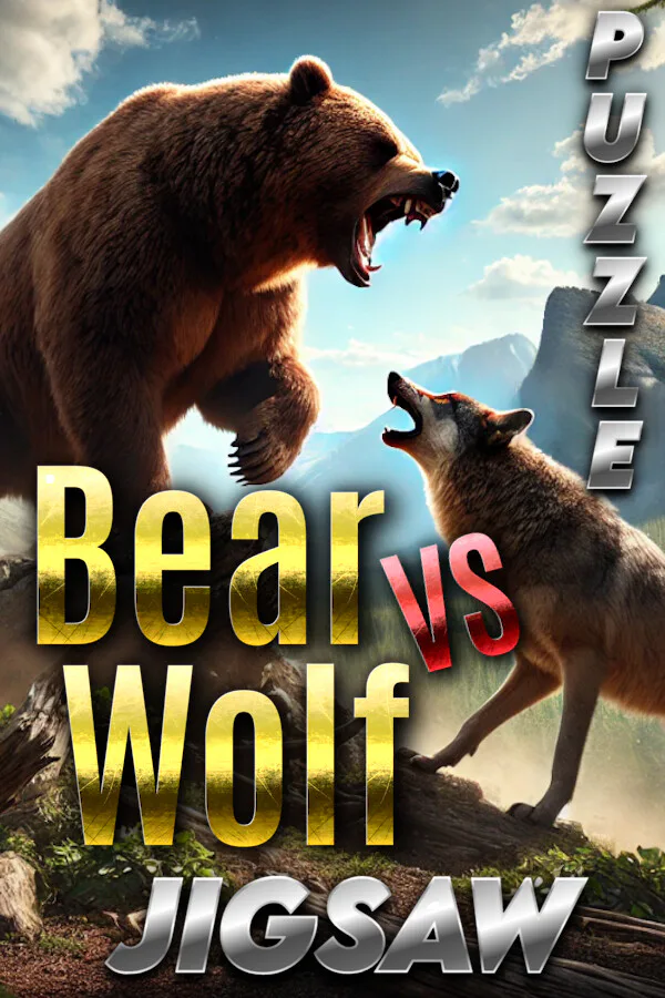 Copertina di Bear vs. Wolf Jigsaw Puzzle