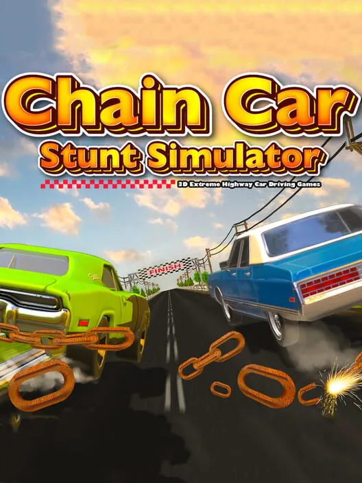 Copertina di Chain Car Stunt Simulator - 3D Extreme Highway Car Driving Games