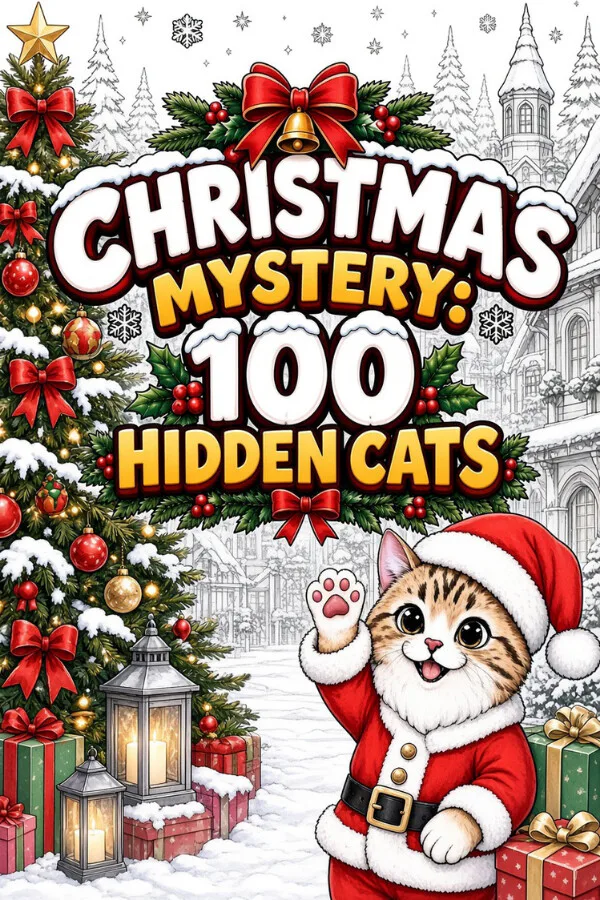 Copertina di Christmas Mystery: 100 Hidden Cats